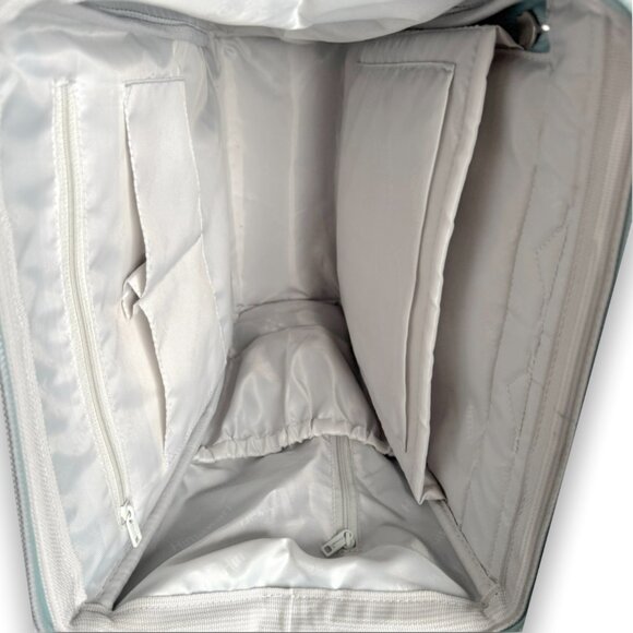 Large BLUE Laptop Backpack - USB Charging Port - Wide Opening - Water Resistant - Picture 13 of 16